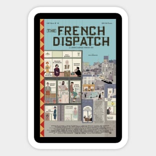 The French Dispatch cinema Sticker